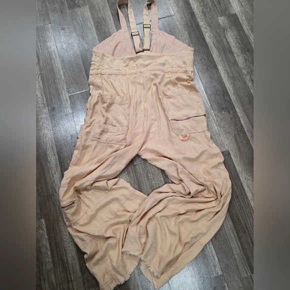 FREE PEOPLE MOVEMENT southern Lights Wide Leg Cargo Jumpsuit Oversized Boho Y2k - Picture 9 of 16